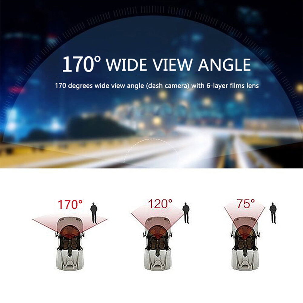 Dash Cam 4" Dual Lens 1080P FHD 1.0MP Car DVR